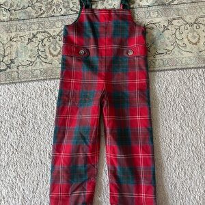 TBBC Red and Green Plaid Overalls